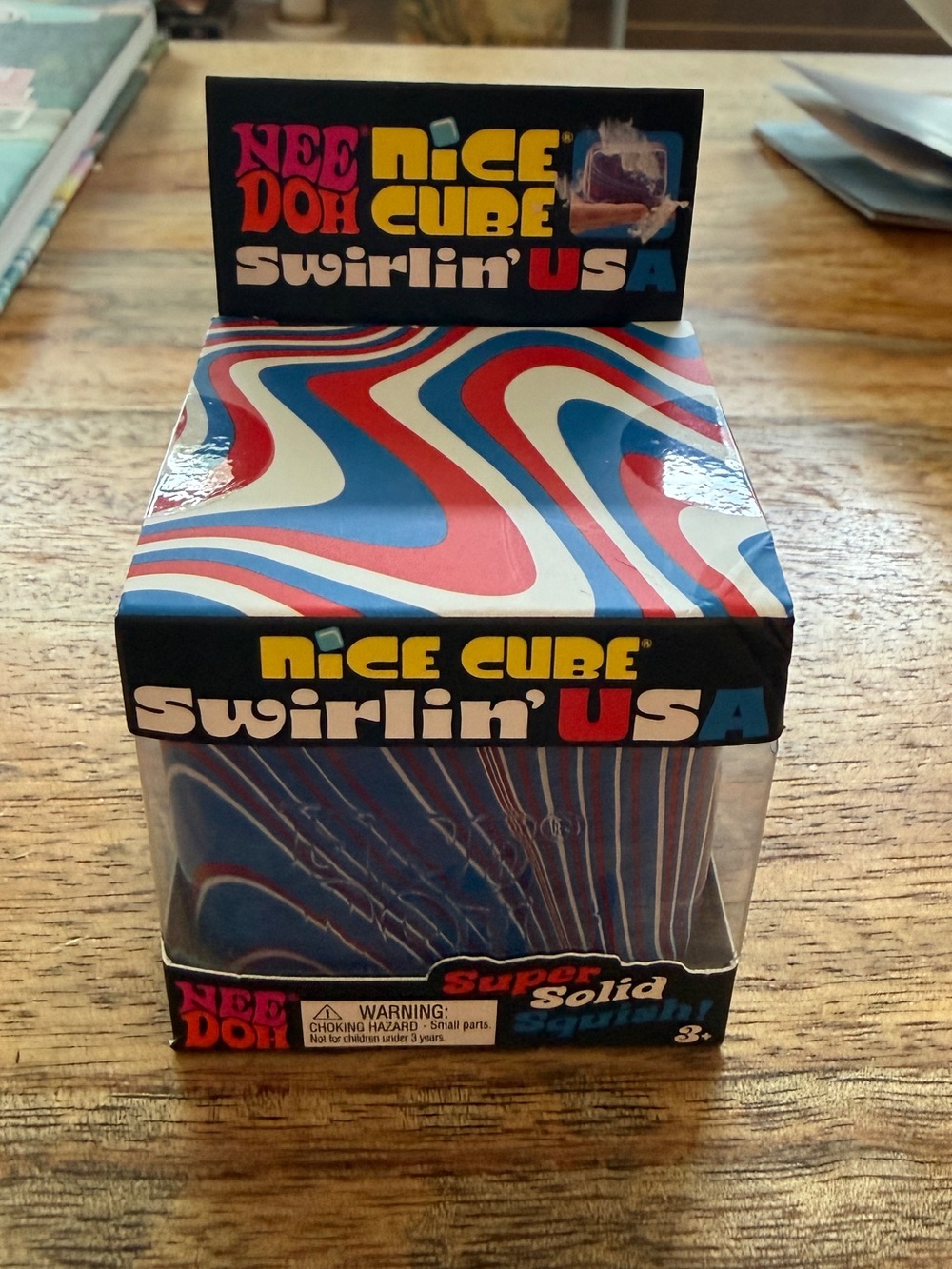 NIB Authentic Needoh Nice Cube Swirlin’ USA